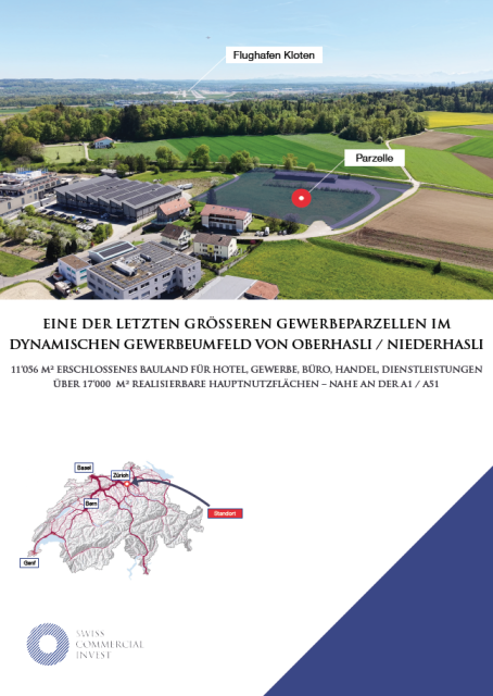 Well-connected commercial development land near the A1/A51 and Zurich Airport